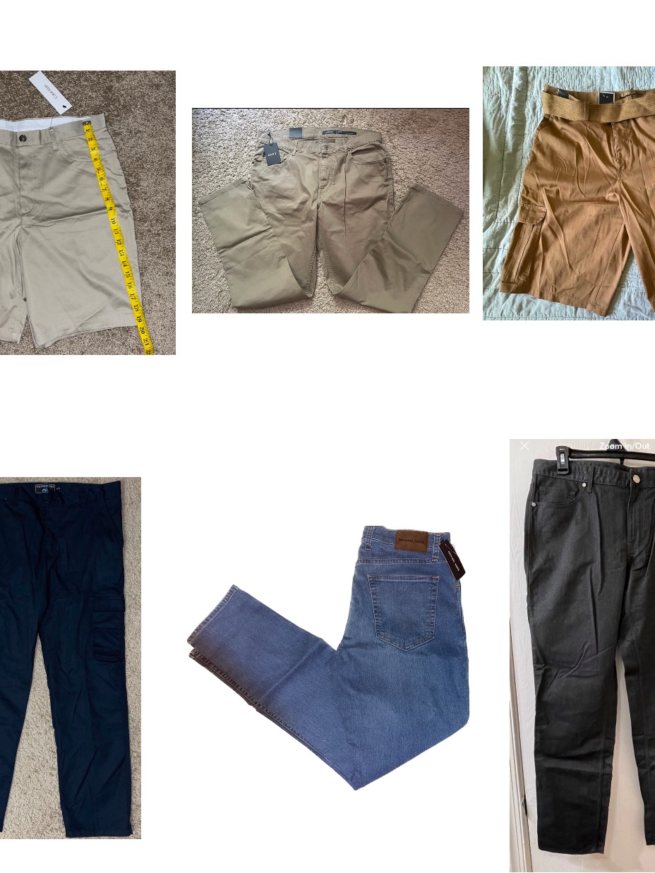Men Size 34 Shorts & Jean & Pants Bundle 6 Piece